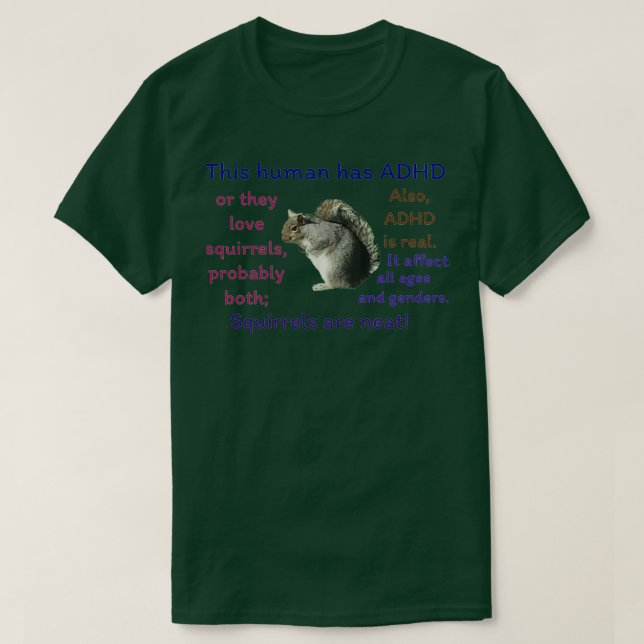 T-shirt Écureuil HD 1 (Design devant)