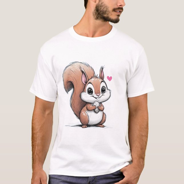 T-shirt Écureuil heureux (Devant)