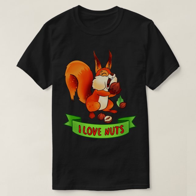 T-shirt Écureuil I Love Nuts 2 (Design devant)