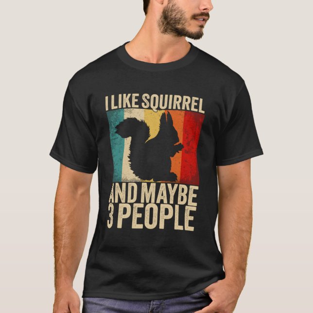 T-shirt Écureuil J'Aime Les Écureuils Animaux (Devant)