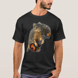 T-shirt Écureuil Jouer Guitare 1