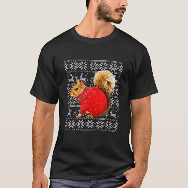 T-shirt Écureuil laide sucré Noël amusant Écureuil Lov (Devant)