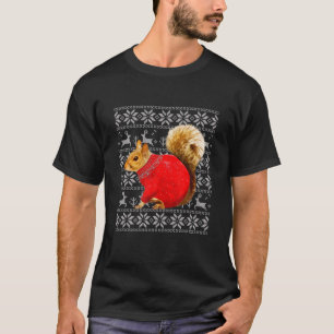 T-shirt Écureuil laide sucré Noël amusant Écureuil Lov