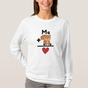 T-shirt Écureuil Love Equation Forêt Animaux Coeur