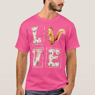 T-shirt Écureuil Lover Valentines Jour Cadeau Écureuil Vin