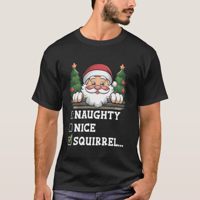 T-shirt Écureuil méchant gentil  (Devant)