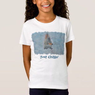 T-Shirt Écureuil mignon de l'hiver qui se détend avec un a