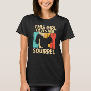 T-shirt Écureuil pour les filles Écureuil Chipmunk 80s 1