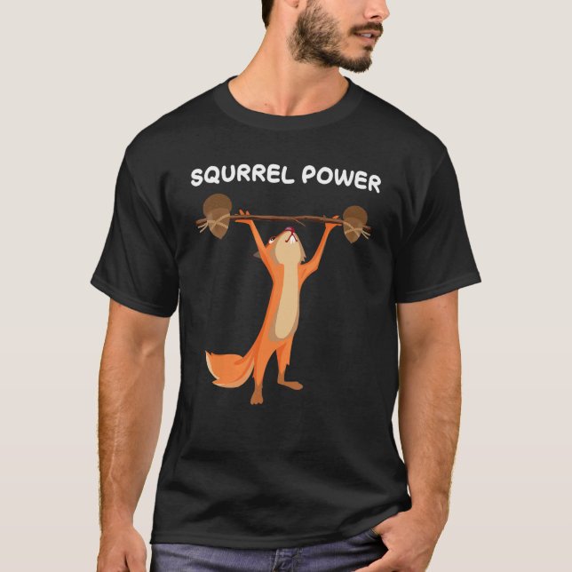 T-shirt Écureuil Power Chipmunk Nut Femmes Hommes (Devant)