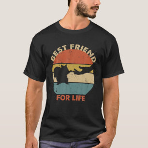 T-shirt Écureuil Rétro Vintage Meilleur Ami Pour La Vie Po