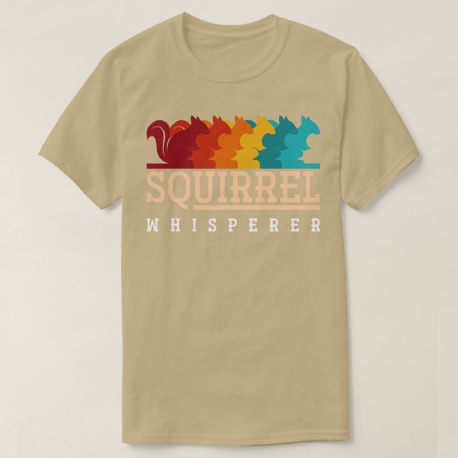 T-shirt Écureuil rétro Whisperer animal Cadeau écureuil (Design devant)