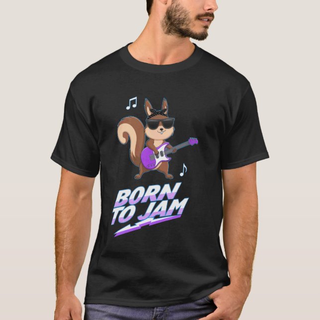 T-shirt Écureuil Rockstar Cool (Devant)