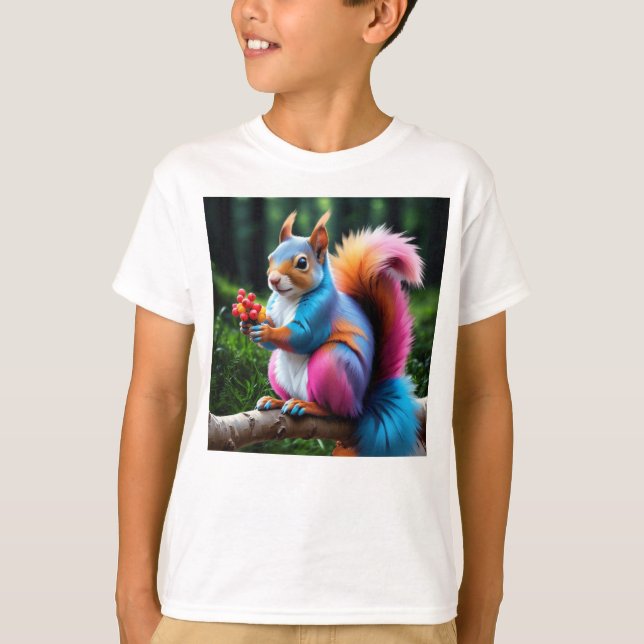 T-shirt Écureuil Sur La Branche-19274 (Devant)