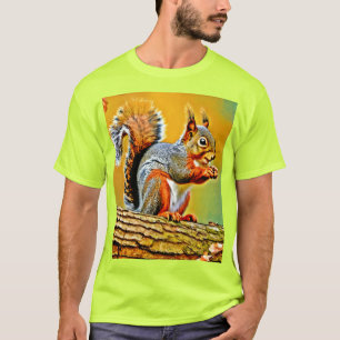 T-shirt Écureuil vintage dans la nature