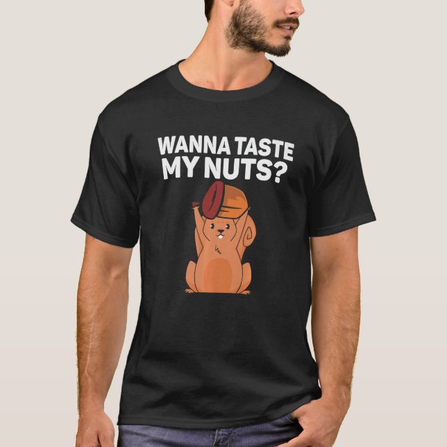 T-shirt Écureuil Wanna goûter mes noix (Devant)