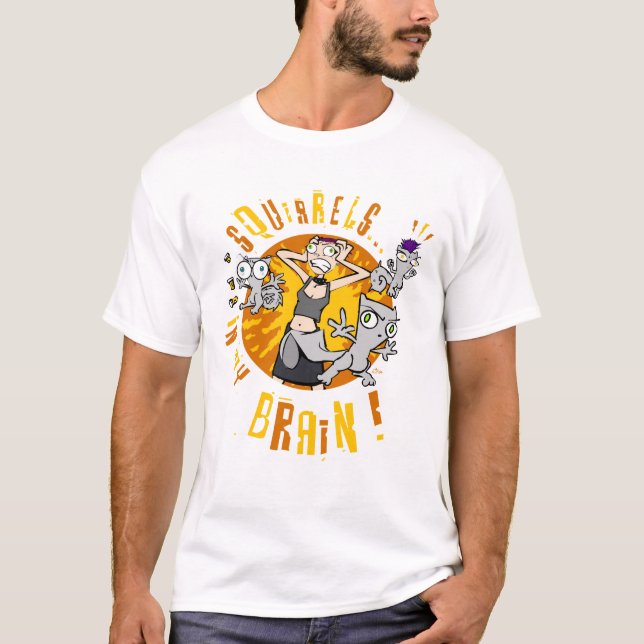 T-shirt Écureuils dans mon cerveau (Devant)