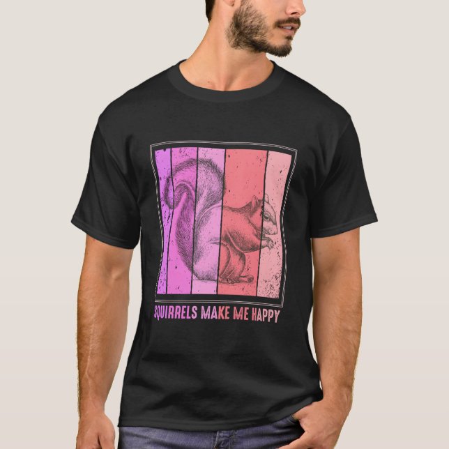 T-shirt Écureuils Me Rendent Heureux Écureuil (Devant)