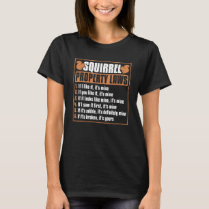 T-shirt Écureuils mignons Rongeur Lois sur la propriété d