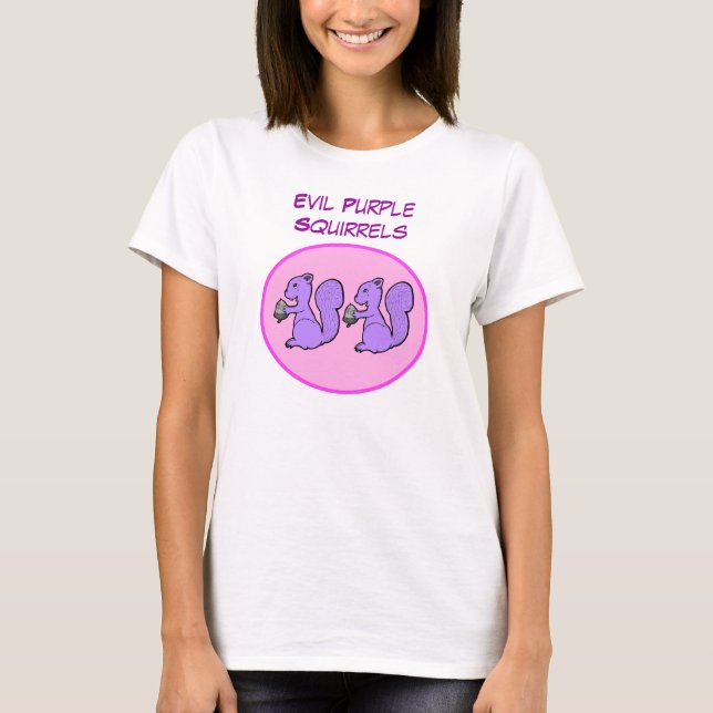 T-shirt Écureuils pourpres mauvais (Devant)