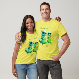 T-shirt Écureuils restez cool et boissons rafraîchissantes