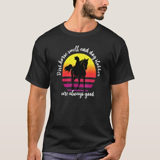 T-shirt Écurie de cheval de terre propriétaire d'animal d' (Devant)