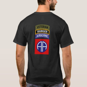 T-shirt Écusson de l'onglet du vétéran Ranger de la 82e Ai