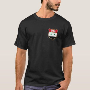 T-shirt Ecusson du drapeau de Syrie pour les Syriens et ce