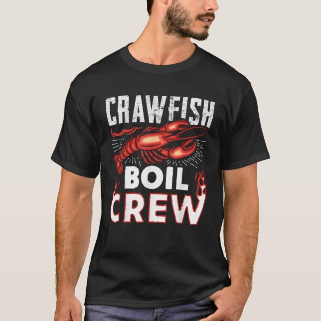 T-shirt Écuve de poisson-canne Crew Funky Crawfish Lover D (Devant)