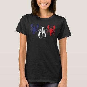 T-shirt Écuve de poisson d'eau 4 juillet écrevisse Usa Dra