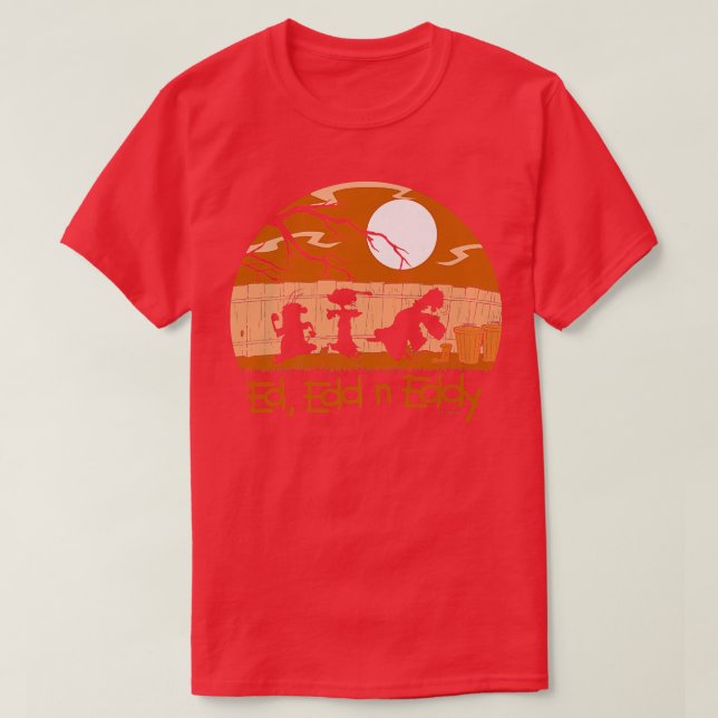 T-shirt Ed, Edd n Eddy Haunted Sunset Silhouette Group (Design devant)