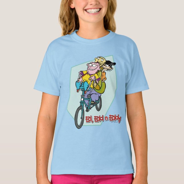 T-shirt Ed, Edd, n Eddy sur un vélo (Devant)