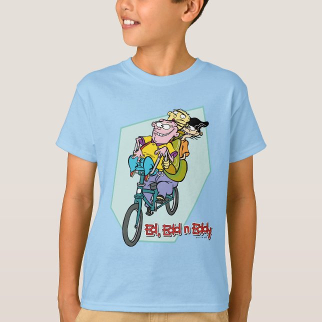 T-shirt Ed, Edd, n Eddy sur un vélo (Devant)