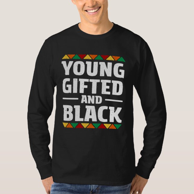 T-shirt ed Young Black Dashiki African Pride History Month (Devant)