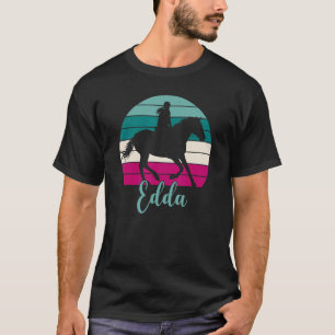 T-shirt Edda Nom Cadeau - Chemise équestre Edda Horse Girl