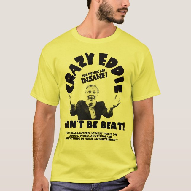 T-shirt Eddie fou à double face ne peut pas être battu (Devant)