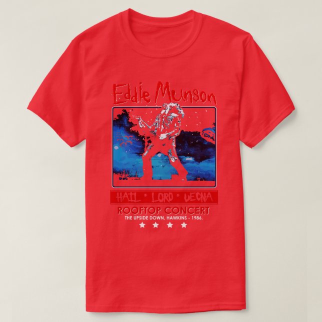 T-shirt Eddie Munsons Concert sur le toit (Design devant)