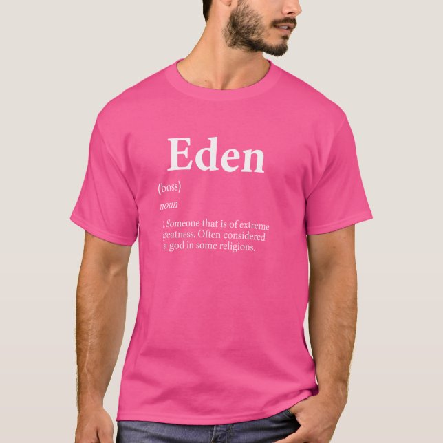 T-shirt Eden God Definition Funny Prénom Anniversaire Eden (Devant)