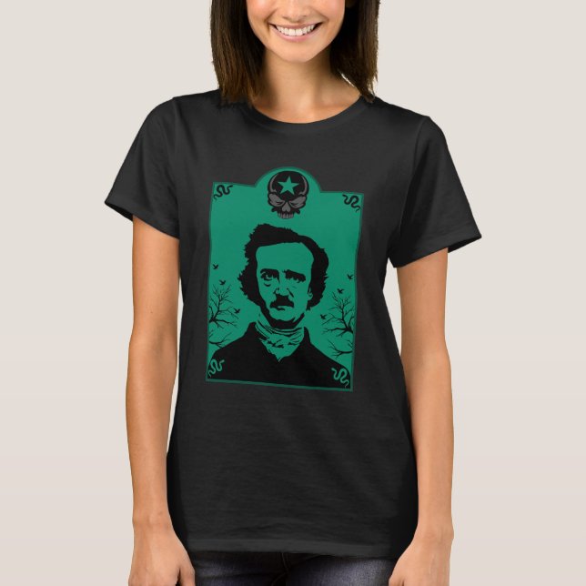 T-shirt Edgar Allan Poe Black Raven (Devant)