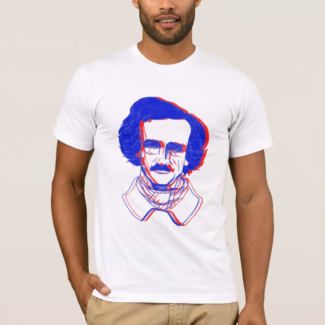 T-shirt Edgar Allan Poe dans 3D (Devant)