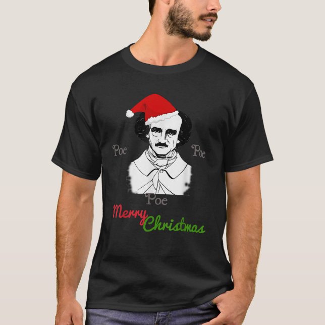 T-shirt Edgar Allan Poe Noël drôle (Devant)