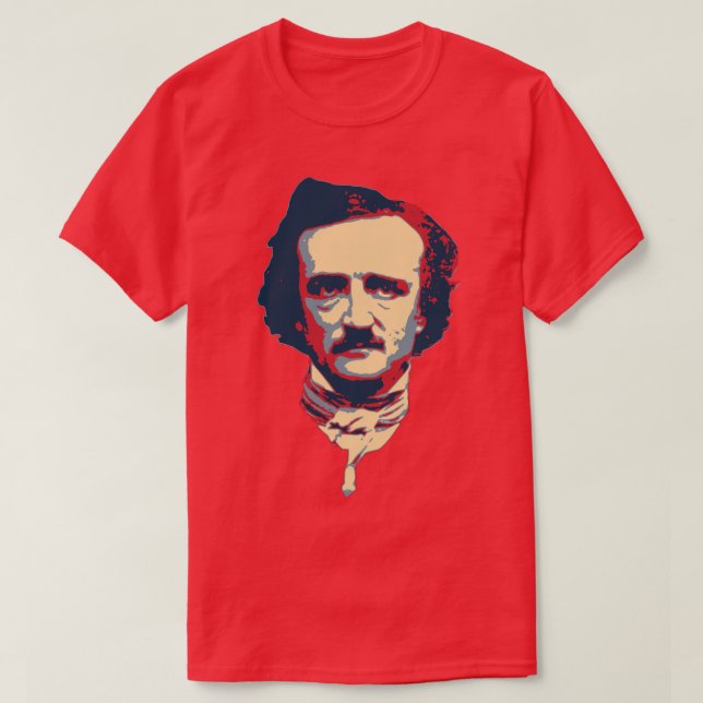 T-shirt Edgar Allan Poe Pop Art (Design devant)
