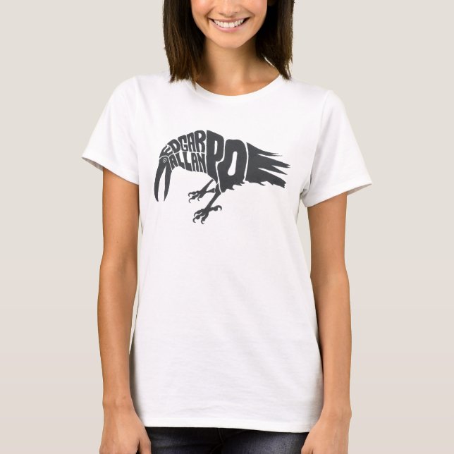 T-shirt Edgar Allan Poe - Raven (Devant)
