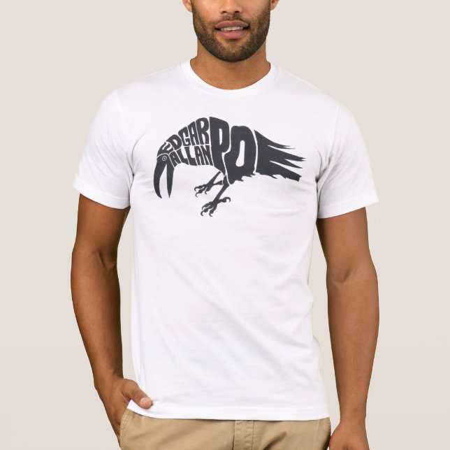 T-shirt Edgar Allan Poe - Raven (Devant)
