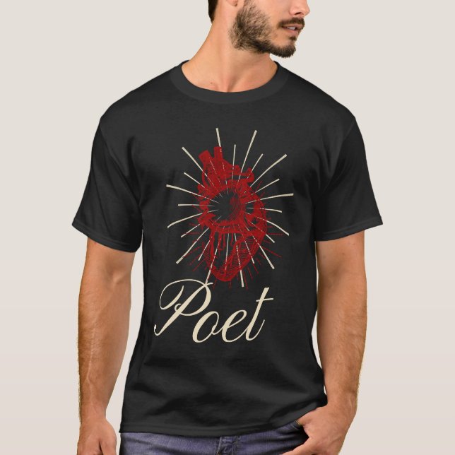 T-shirt Edgar Allan Poe Tell Tale Heart literary writer po (Devant)