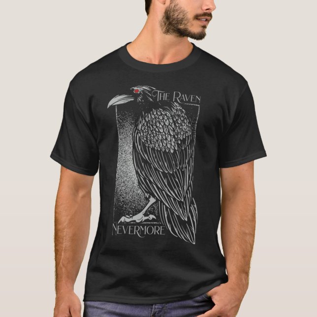 T-shirt Edgar Allan Poe The Raven Nevermore T-ShirtEdgar A (Devant)