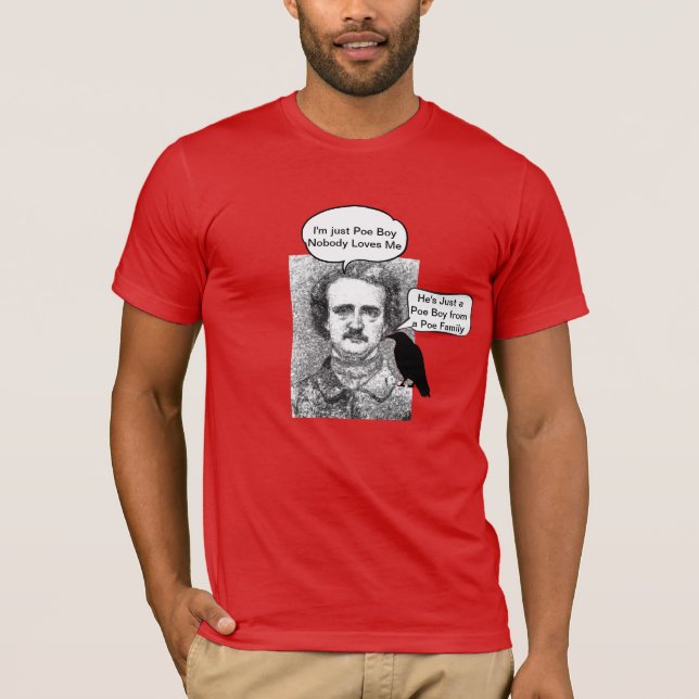 T-shirt Edgar Allen Poe--Le calembour Raven-mignon (Devant)