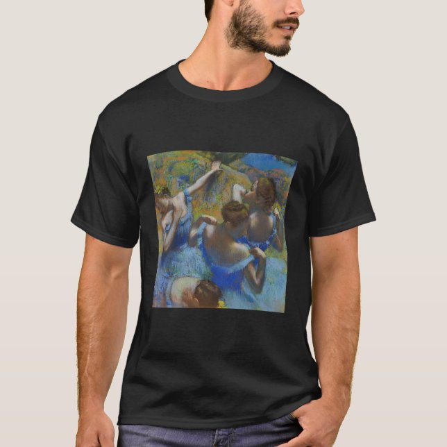 T-shirt Edgar Degas Ballerina'S In Blue Ballet Impressioni (Devant)