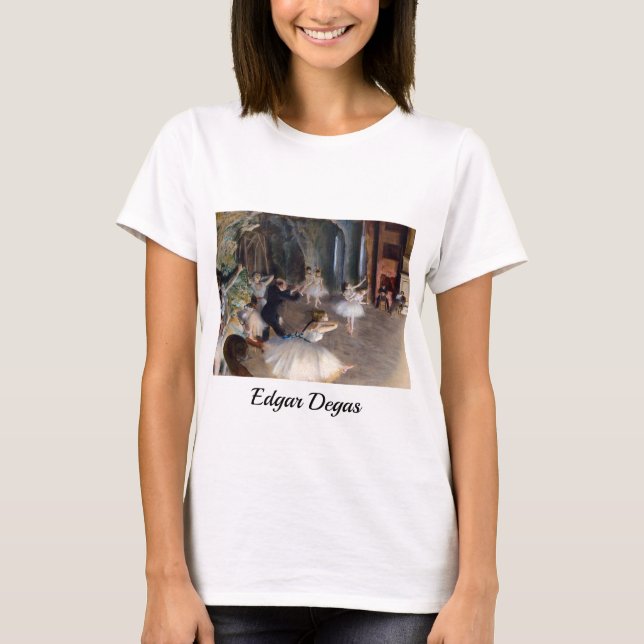 T-shirt Edgar Degas - La répétition du ballet sur scène (Devant)