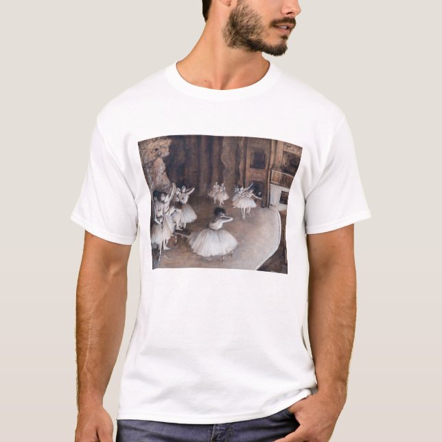 T-shirt Edgar Degas - Répétition de ballet sur scène (Devant)