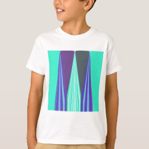 T-shirt Edgy Blue Purple Cyan Chevron Art Imprimer